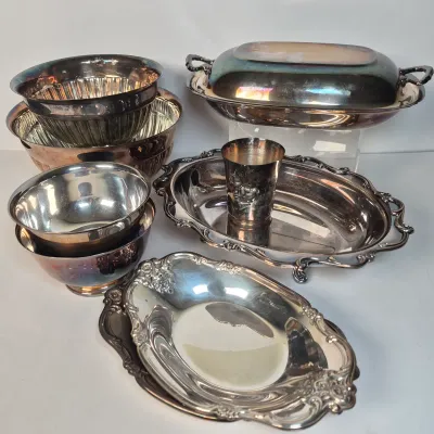 LOT 359K: Silverplate Collection with Napier Rabbit Cup, Reed & Barton, Webster Wilcox & More