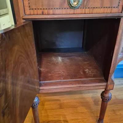 LOT 360D: Vintage Flame Mahogany Sideboard with Detailed Inlay