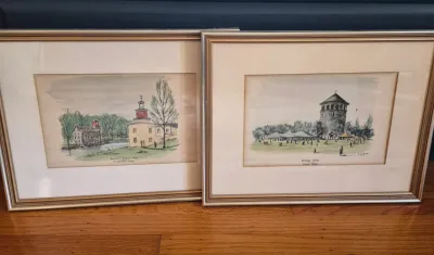 LOT 347L: Delaware Art by F.H. Jefferis-Rockford Tower Flower Market & Breck's & Walker's Mills Brandywine Creek