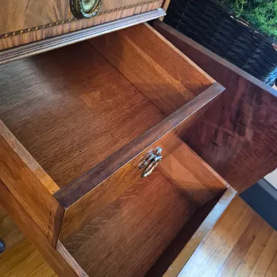 LOT 360D: Vintage Flame Mahogany Sideboard with Detailed Inlay
