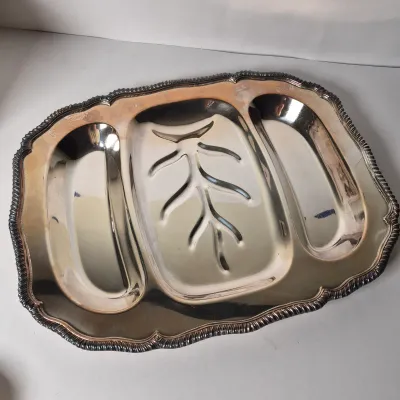 LOT 358L: Silverplate Servingware Collection-W&S Blackinton, Sheffield, Garden Pewter & More
