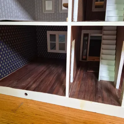 LOT 350L: Vintage Wooden DIY Dollhouse