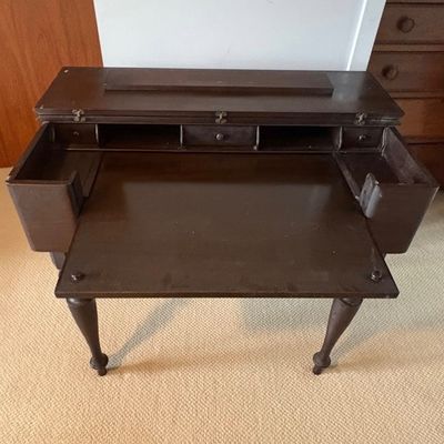 Dark Wood Spinet Desk