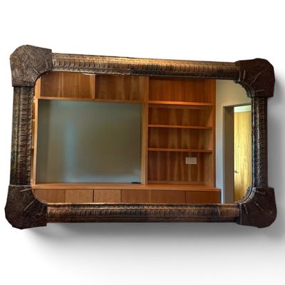 Large Artisan Repousse Mirror