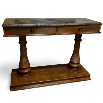 Arhaus Balustrade-Style Stone Top Console Table
