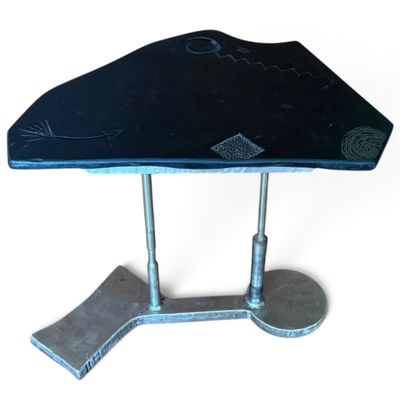 Handcrafted Metal Accent Table By Doug Lapham at Shooting Star Forge (G-KD)