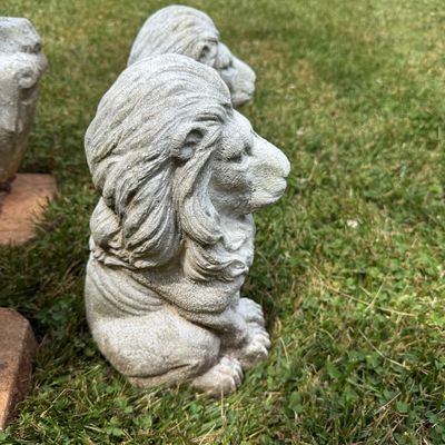 Four Concrete Lion Statues (BP-BM)