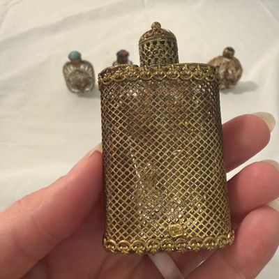 Petite Jeweled Caged Perfume Bottles (BR2-BM)