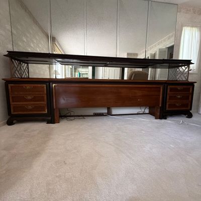 Broyhill Premier King Size Ming Dynasty Storage Headboard and Nightstands (MBB-BM)