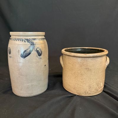 Two Stoneware Crocks (LR-BM)