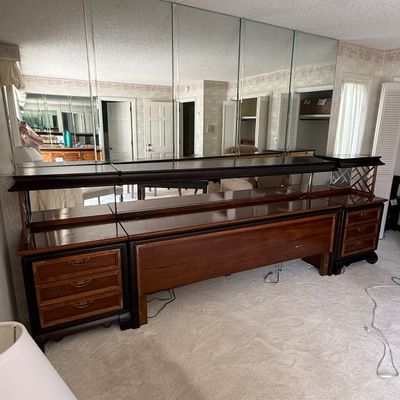Broyhill Premier King Size Ming Dynasty Storage Headboard and Nightstands (MBB-BM)