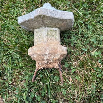 Cement Yard Art Incl Foo Dog, Geisha, and Mini Pagoda (BP-BM)