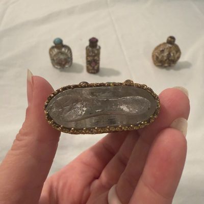Petite Jeweled Caged Perfume Bottles (BR2-BM)