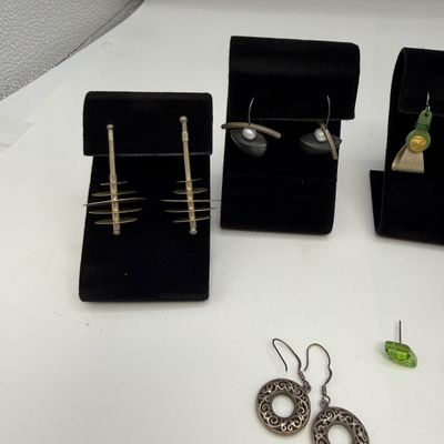 Necklaces, Earrings & Pendants incl Sterling, Mod Glass, and Sculptural Designs (ST-BM)