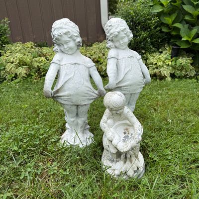 Three Girl Garden Statues (DG-BM)