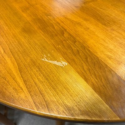 Round Mid-Century Style Kitchen Tables & Three Ladderback Chairs (BD-HS)