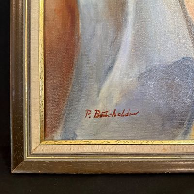 Two Framed Original Portraits by P. Batchelder (LR-BM)