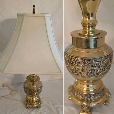 Ornate Brass Table Lamp (LR-JS)