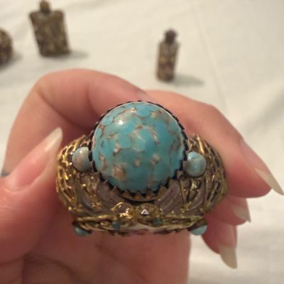 Petite Jeweled Caged Perfume Bottles (BR2-BM)