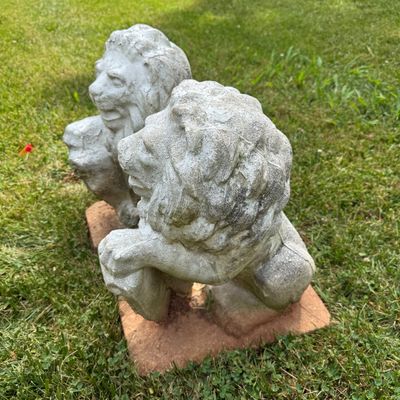 Four Concrete Lion Statues (BP-BM)