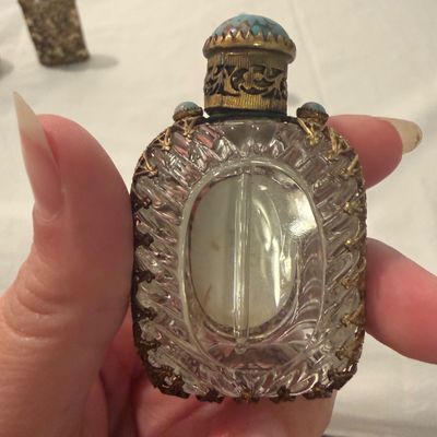 Petite Jeweled Caged Perfume Bottles (BR2-BM)