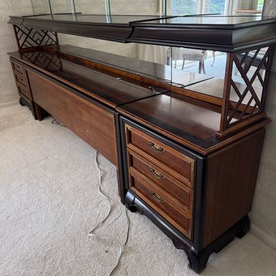 Broyhill Premier King Size Ming Dynasty Storage Headboard and Nightstands (MBB-BM)