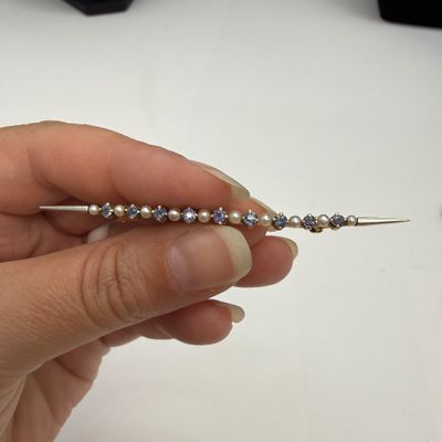 14k Pins, Trifari Brooches, with 10K Chain and More (ST-BM)