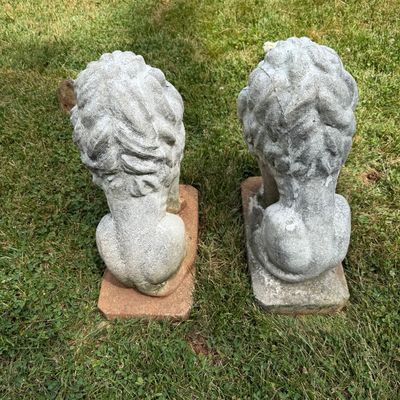 Four Concrete Lion Statues (BP-BM)