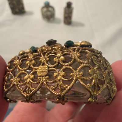Petite Jeweled Caged Perfume Bottles (BR2-BM)