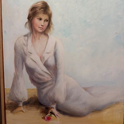 Two Framed Original Portraits by P. Batchelder (LR-BM)