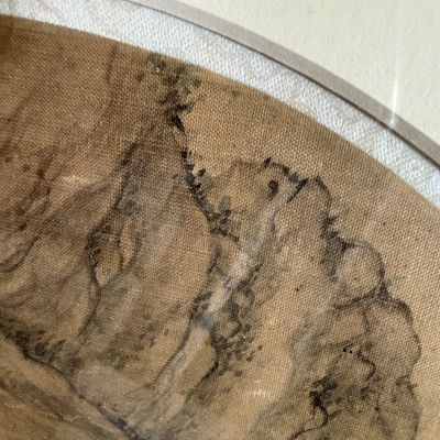 Framed Circular Silk Art (BR2-BM)