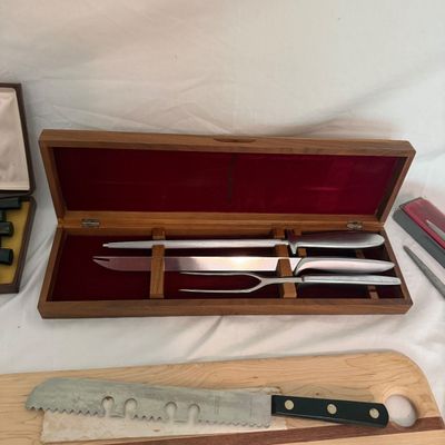 Case XX, Gerber and More Knives plus Soundview Millworks French Bread Board (BR2-BM)