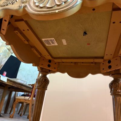 Marble Top End Table with Ornate Frame (D-BM)