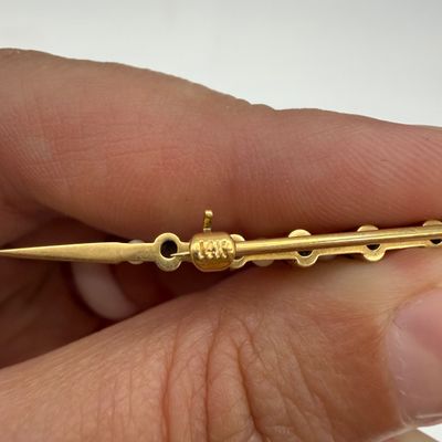 14k Pins, Trifari Brooches, with 10K Chain and More (ST-BM)