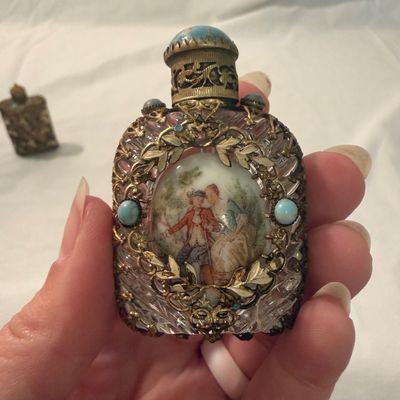 Petite Jeweled Caged Perfume Bottles (BR2-BM)