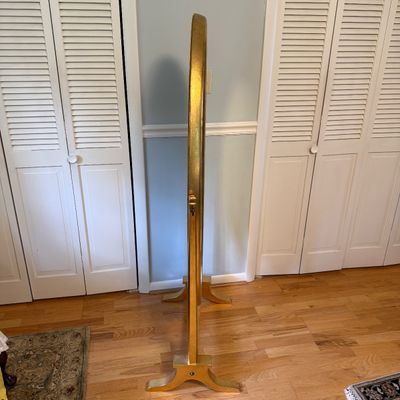 Gilded Oval Floor Mirror (BR1-BM)