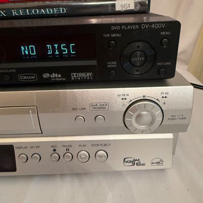 DVD & VHS Player with Tapes and DVD’s (LR-BM)