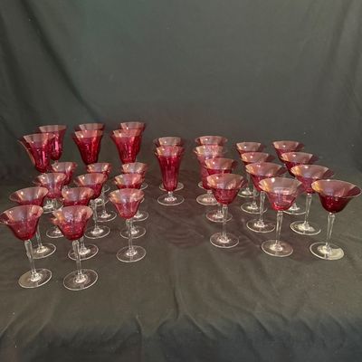 Cranberry Stemware (D-BM)