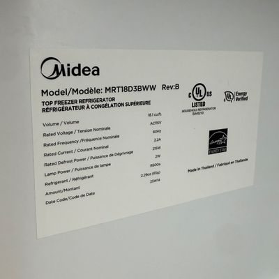 Midea Refrigerator with Top Mounted Freezer (BK-HS)