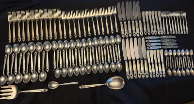 Sterling Silver Royal Danish Flatware Set By International Silver Company - Service For 12