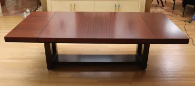 Custom- Made Modern Mahogany Extendable Dining Table 