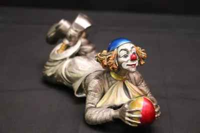Vintage Mida Argenti Hand Painted With 925 Silver