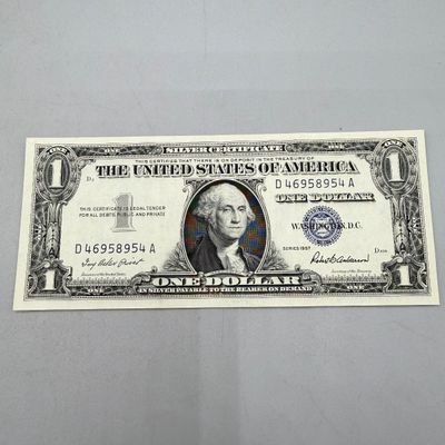LOT 23: One Dollar Silver Certificates (10) Series 1957