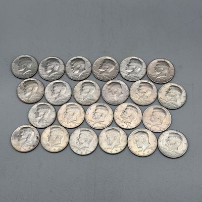LOT 22: Lot of 23 Kennedy Half Dollars - 1970s-80s