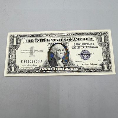 LOT 23: One Dollar Silver Certificates (10) Series 1957