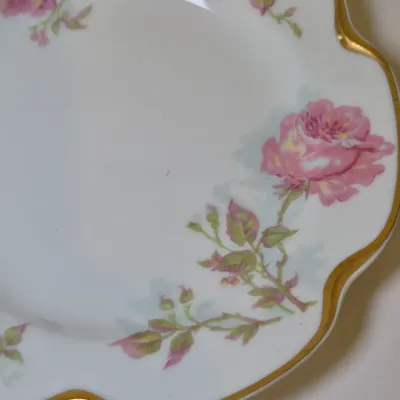 LOT 18D: Haviland Limoges Hand Painted Rose Pattern Porcelain Collection