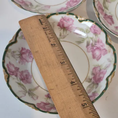 LOT 18D: Haviland Limoges Hand Painted Rose Pattern Porcelain Collection