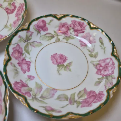 LOT 18D: Haviland Limoges Hand Painted Rose Pattern Porcelain Collection