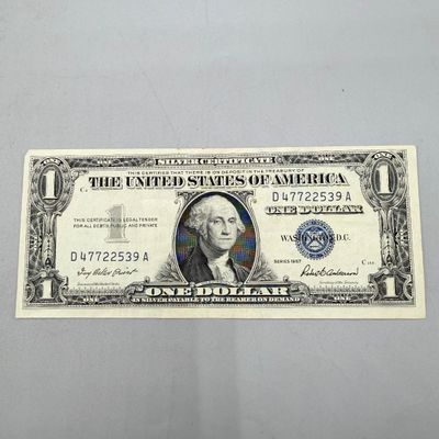 LOT 23: One Dollar Silver Certificates (10) Series 1957