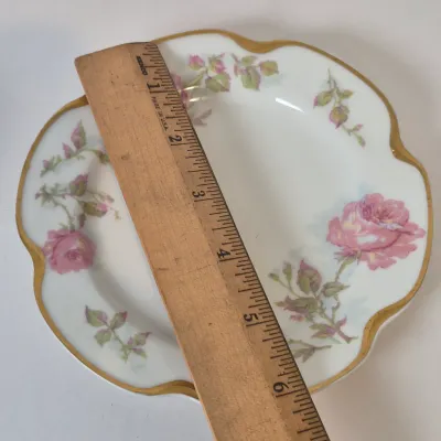 LOT 18D: Haviland Limoges Hand Painted Rose Pattern Porcelain Collection